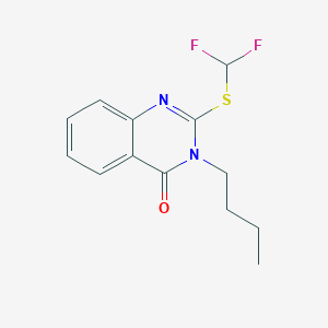 molecular formula C13H14F2N2OS B2505315 3-Butyl-2-[(difluoromethyl)sulfanyl]-3,4-dihydroquinazolin-4-one CAS No. 568551-60-0