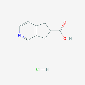 molecular formula C9H10ClNO2 B2505316 5H,6H,7H-环戊[c]吡啶-6-羧酸盐酸盐 CAS No. 1803584-62-4