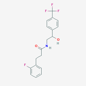 molecular formula C18H17F4NO2 B2505323 3-(2-fluorophenyl)-N-(2-hydroxy-2-(4-(trifluoromethyl)phenyl)ethyl)propanamide CAS No. 1795085-05-0
