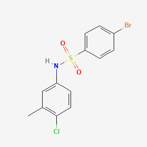 molecular formula C13H11BrClNO2S B2505326 4-bromo-N-(4-chloro-3-methylphenyl)benzenesulfonamide CAS No. 1266466-05-0