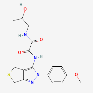 N1-(2-hydroxypropyl)-N2-(2-(4-methoxyphenyl)-4,6-dihydro-2H-thieno[3,4-c]pyrazol-3-yl)oxalamide