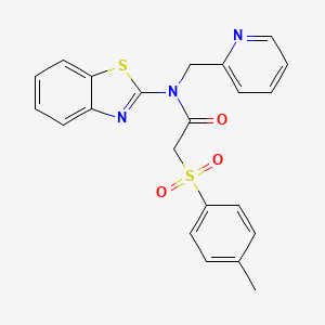 molecular formula C22H19N3O3S2 B2505346 N-(苯并[d]噻唑-2-基)-N-(吡啶-2-基甲基)-2-甲苯磺酰胺 CAS No. 886905-58-4