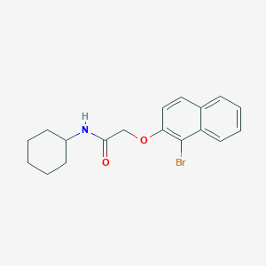 molecular formula C18H20BrNO2 B250535 2-[(1-bromo-2-naphthyl)oxy]-N-cyclohexylacetamide 