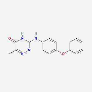 molecular formula C16H14N4O2 B2505357 6-甲基-3-((4-苯氧基苯基)氨基)-1,2,4-三嗪-5(4H)-酮 CAS No. 685853-13-8