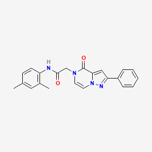 molecular formula C22H20N4O2 B2505360 N-(2,4-二甲苯基)-2-(4-氧代-2-苯基吡唑并[1,5-a]吡嗪-5(4H)-基)乙酰胺 CAS No. 941893-84-1