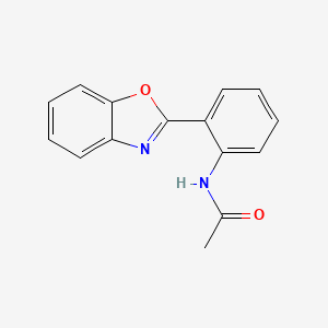 molecular formula C15H12N2O2 B2505365 N-[2-(1,3-benzoxazol-2-yl)phenyl]acetamide CAS No. 176693-70-2