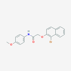 molecular formula C19H16BrNO3 B250537 2-[(1-bromo-2-naphthyl)oxy]-N-(4-methoxyphenyl)acetamide 