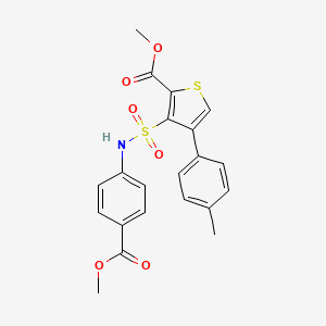 B2505372 Methyl 3-({[4-(methoxycarbonyl)phenyl]amino}sulfonyl)-4-(4-methylphenyl)thiophene-2-carboxylate CAS No. 941889-09-4