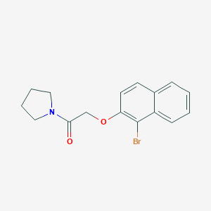 molecular formula C16H16BrNO2 B250538 1-{[(1-Bromo-2-naphthyl)oxy]acetyl}pyrrolidine 