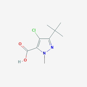 molecular formula C9H13ClN2O2 B2505389 3-tert-butyl-4-chloro-1-methyl-1H-pyrazole-5-carboxylic acid CAS No. 685513-51-3