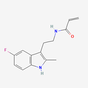 molecular formula C14H15FN2O B2505392 N-[2-(5-Fluoro-2-methyl-1H-indol-3-yl)ethyl]prop-2-enamide CAS No. 2361656-32-6