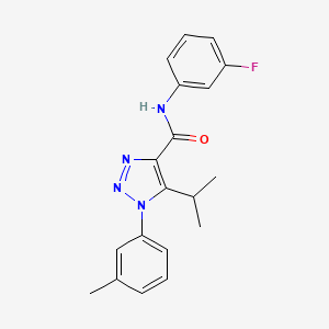 molecular formula C19H19FN4O B2505395 N-(3-fluorophenyl)-1-(3-methylphenyl)-5-(propan-2-yl)-1H-1,2,3-triazole-4-carboxamide CAS No. 954321-68-7