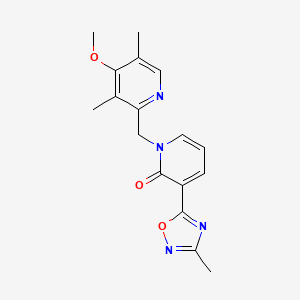 1-[(4-methoxy-3,5-dimethylpyridin-2-yl)methyl]-3-(3-methyl-1,2,4-oxadiazol-5-yl)pyridin-2(1H)-one