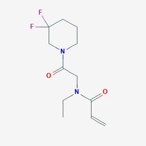 molecular formula C12H18F2N2O2 B2505411 N-[2-(3,3-Difluoropiperidin-1-yl)-2-oxoethyl]-N-ethylprop-2-enamide CAS No. 2361809-63-2