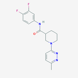 molecular formula C17H18F2N4O B2505426 N-(3,4-二氟苯基)-1-(6-甲基吡啶-3-基)哌啶-3-羧酰胺 CAS No. 1421484-66-3
