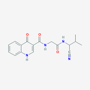 N-(1-cyano-2-methylpropyl)-2-[(4-hydroxyquinolin-3-yl)formamido]acetamide