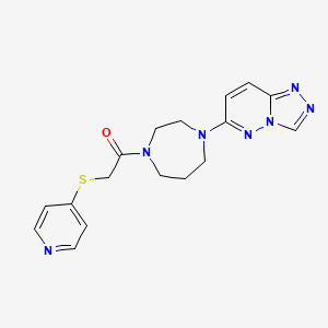molecular formula C17H19N7OS B2505476 1-(4-([1,2,4]Triazolo[4,3-b]pyridazin-6-yl)-1,4-diazepan-1-yl)-2-(pyridin-4-ylthio)ethan-1-one CAS No. 2320467-23-8