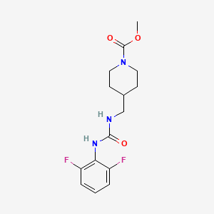 molecular formula C15H19F2N3O3 B2505507 Methyl 4-((3-(2,6-difluorophenyl)ureido)methyl)piperidine-1-carboxylate CAS No. 1235625-09-8
