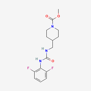 molecular formula C15H19F2N3O3 B2505507 4-((3-(2,6-二氟苯基)脲基)甲基)哌啶-1-羧酸甲酯 CAS No. 1235625-09-8