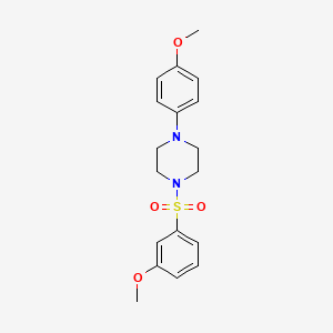 molecular formula C18H22N2O4S B2505511 1-(4-Methoxyphenyl)-4-(3-methoxyphenyl)sulfonylpiperazine CAS No. 670272-44-3