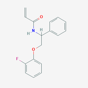 molecular formula C17H16FNO2 B2505517 N-[2-(2-Fluorophenoxy)-1-phenylethyl]prop-2-enamide CAS No. 2411264-02-1