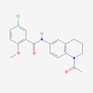 molecular formula C19H19ClN2O3 B2505524 N-(1-acetyl-3,4-dihydro-2H-quinolin-6-yl)-5-chloro-2-methoxybenzamide CAS No. 941996-73-2