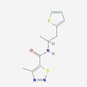 4-methyl-N-(1-(thiophen-2-yl)propan-2-yl)-1,2,3-thiadiazole-5-carboxamide