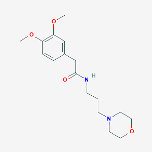molecular formula C17H26N2O4 B250553 2-(3,4-dimethoxyphenyl)-N-[3-(4-morpholinyl)propyl]acetamide 