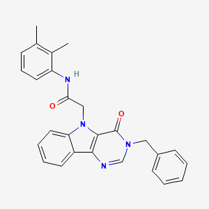 molecular formula C27H24N4O2 B2505530 2-(3-benzyl-4-oxo-3H-pyrimido[5,4-b]indol-5(4H)-yl)-N-(2,3-dimethylphenyl)acetamide CAS No. 1189651-31-7