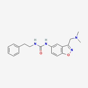 molecular formula C19H22N4O2 B2505536 1-[3-[(Dimethylamino)methyl]-1,2-benzoxazol-5-yl]-3-(2-phenylethyl)urea CAS No. 2415565-33-0