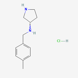 molecular formula C12H19ClN2 B2505572 (S)-N-(4-Methylbenzyl)pyrrolidin-3-amine hydrochloride CAS No. 1289585-18-7