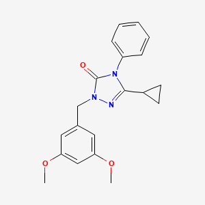 molecular formula C20H21N3O3 B2505574 3-环丙基-1-(3,5-二甲氧基苄基)-4-苯基-1H-1,2,4-三唑-5(4H)-酮 CAS No. 1396853-99-8