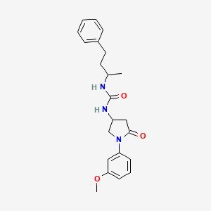 molecular formula C22H27N3O3 B2505577 1-(1-(3-Methoxyphenyl)-5-oxopyrrolidin-3-yl)-3-(4-phenylbutan-2-yl)urea CAS No. 894017-33-5