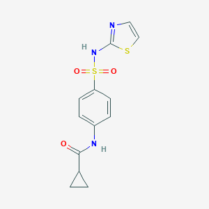 molecular formula C13H13N3O3S2 B250558 N-[4-(1,3-thiazol-2-ylsulfamoyl)phenyl]cyclopropanecarboxamide 