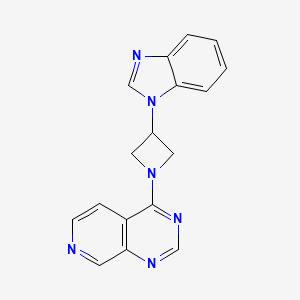 molecular formula C17H14N6 B2505580 4-[3-(Benzimidazol-1-yl)azetidin-1-yl]pyrido[3,4-d]pyrimidine CAS No. 2380188-04-3
