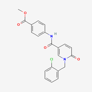 molecular formula C21H17ClN2O4 B2505584 Methyl 4-(1-(2-chlorobenzyl)-6-oxo-1,6-dihydropyridine-3-carboxamido)benzoate CAS No. 946279-07-8