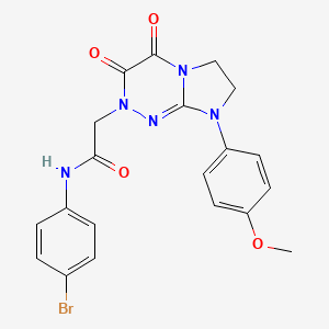 molecular formula C20H18BrN5O4 B2505592 N-(4-bromophenyl)-2-(8-(4-methoxyphenyl)-3,4-dioxo-3,4,7,8-tetrahydroimidazo[2,1-c][1,2,4]triazin-2(6H)-yl)acetamide CAS No. 941959-65-5