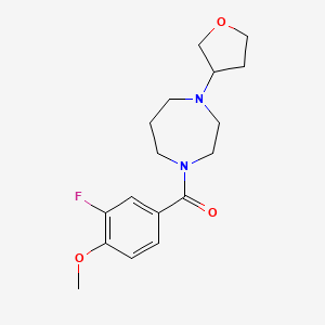 (3-Fluoro-4-methoxyphenyl)(4-(tetrahydrofuran-3-yl)-1,4-diazepan-1-yl)methanone