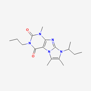 molecular formula C17H25N5O2 B2505604 8-(叔丁基)-1,6,7-三甲基-3-丙基-1H-咪唑并[2,1-f]嘌呤-2,4(3H,8H)-二酮 CAS No. 915915-64-9
