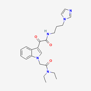 2-[1-[2-(diethylamino)-2-oxoethyl]indol-3-yl]-N-(3-imidazol-1-ylpropyl)-2-oxoacetamide
