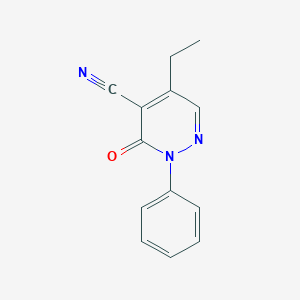 molecular formula C13H11N3O B250562 5-Ethyl-3-oxo-2-phenyl-2,3-dihydro-4-pyridazinecarbonitrile 