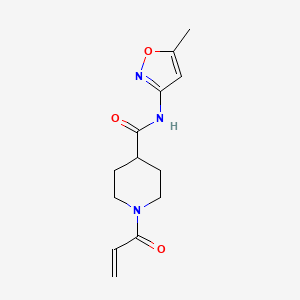 molecular formula C13H17N3O3 B2505624 N-(5-Methyl-1,2-oxazol-3-yl)-1-prop-2-enoylpiperidine-4-carboxamide CAS No. 2109436-42-0