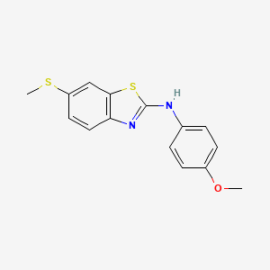 molecular formula C15H14N2OS2 B2505625 N-(4-methoxyphenyl)-6-(methylthio)benzo[d]thiazol-2-amine CAS No. 890960-33-5