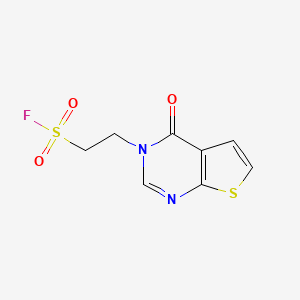 molecular formula C8H7FN2O3S2 B2505634 2-(4-Oxothieno[2,3-d]pyrimidin-3(4H)-yl)ethane-1-sulfonyl fluoride CAS No. 877964-12-0