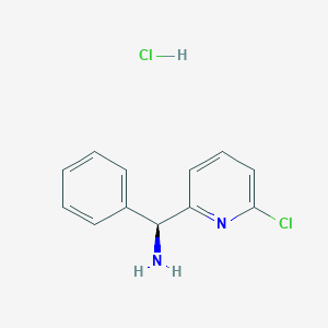 molecular formula C12H12Cl2N2 B2505644 (S)-(6-Chloropyridin-2-yl)(phenyl)methanamine hydrochloride CAS No. 1263094-37-6