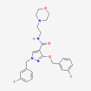 1-(3-fluorobenzyl)-3-((3-fluorobenzyl)oxy)-N-(2-morpholinoethyl)-1H-pyrazole-4-carboxamide