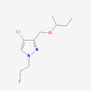 molecular formula C10H16ClFN2O B2505651 3-(sec-butoxymethyl)-4-chloro-1-(2-fluoroethyl)-1H-pyrazole CAS No. 1856018-70-6