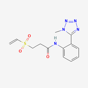 molecular formula C13H15N5O3S B2505652 3-Ethenylsulfonyl-N-[2-(1-methyltetrazol-5-yl)phenyl]propanamide CAS No. 2224361-32-2