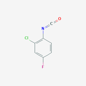 molecular formula C7H3ClFNO B2505657 2-Chloro-4-fluoro-1-isocyanatobenzene CAS No. 1016788-39-8