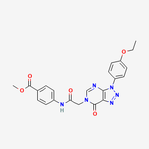 molecular formula C22H20N6O5 B2505658 4-(2-(3-(4-乙氧苯基)-7-氧代-3H-[1,2,3]三唑并[4,5-d]嘧啶-6(7H)-基)乙酰氨基)苯甲酸甲酯 CAS No. 912617-94-8